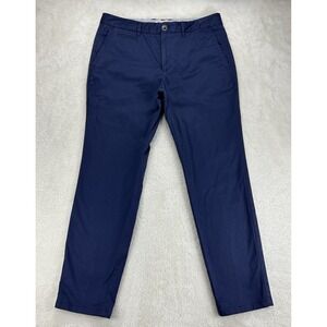 Perk Pants Mens 34x30 Blue Slim Fit Stretch Chino Casual Preppy Trousers Office